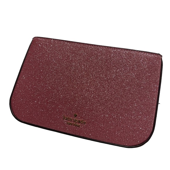 Kate Spade Glimmer Glitter Pochette Pink Handbag Purse - Picture 2 of 8